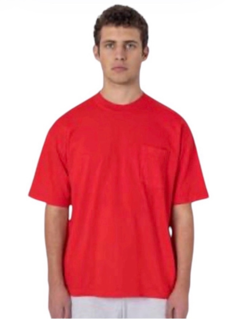 OTTO Comfy Cotton Red Jersey Knit T-Shirt Size L